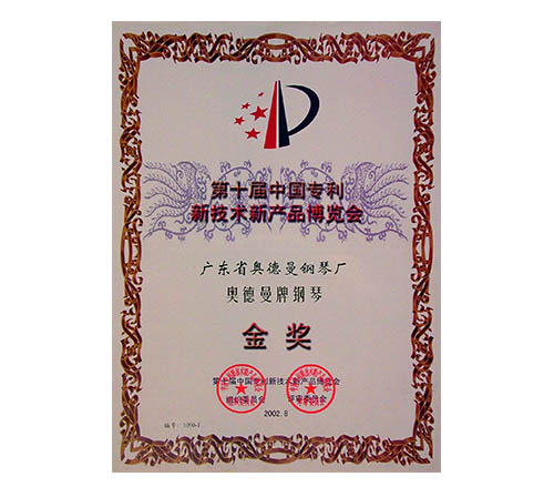 中國(guó)專利新技術(shù)新產(chǎn)品獎(jiǎng)